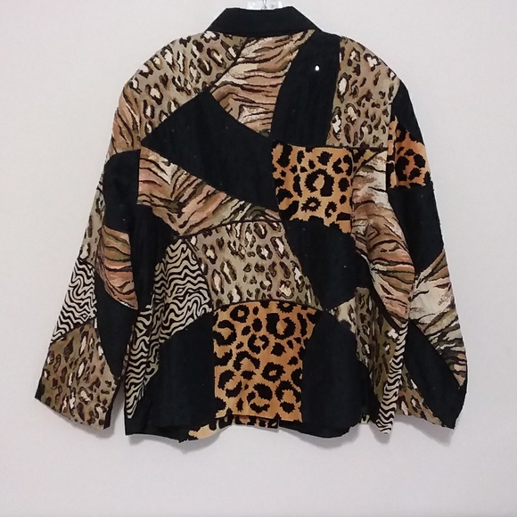 ☆☆SOLD☆☆ VTG Anage Animal Print Patchwork Jacket - Picture 2 of 8